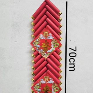 Dây pháo handmade, dây pháo giấy, dây pháo giả dùng trang trí Tết, trang trí tiệc, trang trí cửa hàng, trường học