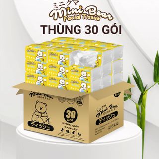 Khăn giấy khô Mini Bear chính hãng- 220 tờ / 4 lớp
