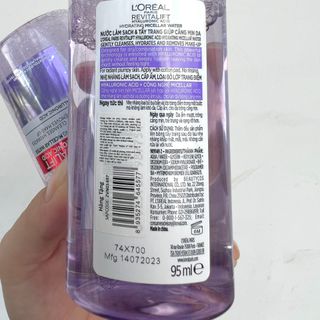 Nước Tẩy Trang L'Oréal da căng mịn 95ml nắp tím (Kiện 100 chai)