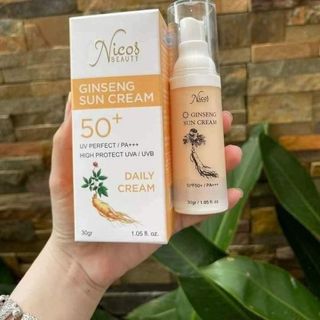 Kem Chống Nắng Vật Lý Rể Sâm Nicos Ginseng Sun Cream SPF50+