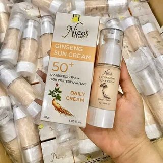 Kem Chống Nắng Vật Lý Rể Sâm Nicos Ginseng Sun Cream SPF50+