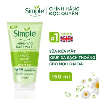 Sữa Rửa Mặt Dịu Nhẹ Simple Kind To Skin Refreshing Facial Wash 150ml giá sỉ