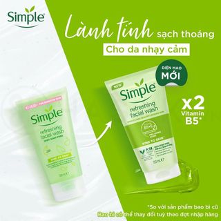 Sữa Rửa Mặt Dịu Nhẹ Simple Kind To Skin Refreshing Facial Wash 150ml
