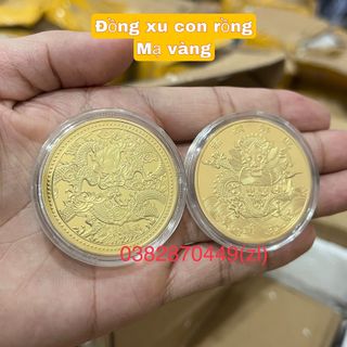 Đồng xu con rồng mạ vàng  giá sỉ - giá bán buôn giá sỉ