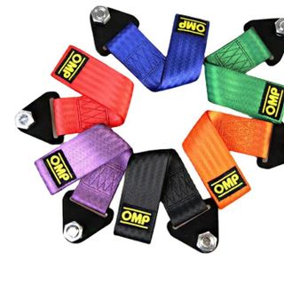 Dây móc kéo ô tô rơ móc trang trí in hình chữ OMP