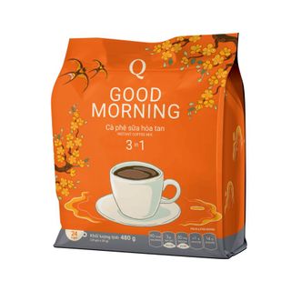 Thùng cà phê sữa Good morning Trần Quang 21 bịch x 480g (24 gói dài x 20g) Mẫu xuân