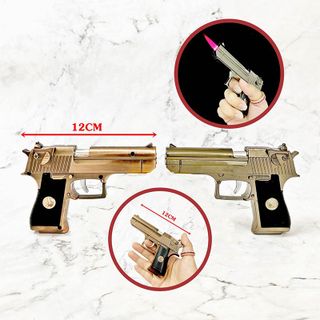 BẬT LỬA KHÈ HÌNH SÚNG K54 MINI SIZE: 12CM – XÀI GAS