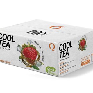 Thùng Trà Dâu Cool Tea Trần Quang 20 bịch 336g (24 gói dài x 14g) giá sỉ