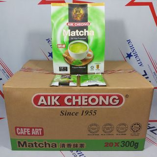 Thùng Trà Sữa Matcha Aik Cheong 20 bịch 300g (12 gói x 25g) giá sỉ