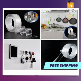 Băng dính 2 mặt siêu dính băng keo Nano trong suốt 3cm*3m dán tường dính mọi bề mặt tiện lợi/ Có sỉ