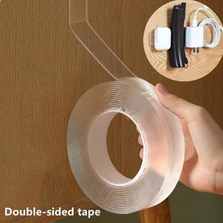 Băng dính 2 mặt siêu dính băng keo Nano trong suốt 3cm*3m dán tường dính mọi bề mặt tiện lợi/ Có sỉ