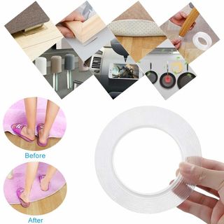 Băng dính 2 mặt siêu dính băng keo Nano trong suốt 3cm*3m dán tường dính mọi bề mặt tiện lợi/ Có sỉ