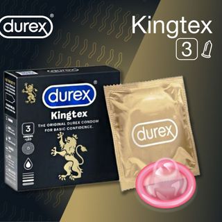 Bao cao su Durex Kingtex ôm sát, vừa vặn mang đến cảm giác tự nhiên (3 cái) giá sỉ