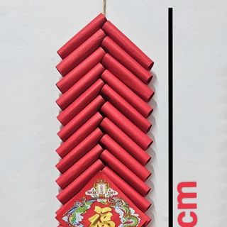 Dây pháo handmade, dây pháo giấy, dây pháo giả dùng trang trí Tết, trang trí tiệc, trang trí cửa hàng, trường học