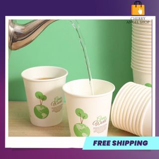 Bộ 50 Cốc Uống Nước Ly Uống Nước Giấy Dùng Một Lần Chịu Nhiệt Không Rò Ri Chất Liệu An Toàn Đa Năng