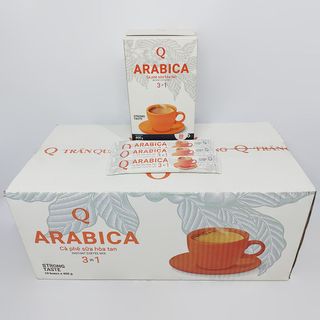 Thùng cà phê sữa ArabicaTrần Quang 10 hộp giấy 400g (20 gói dài nhỏ 20g) giá sỉ