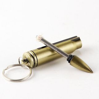 BẬT LỬA MÓC KHÓA DIÊM XĂNG HÌNH VIÊN ĐẠN – XÀI XĂNG