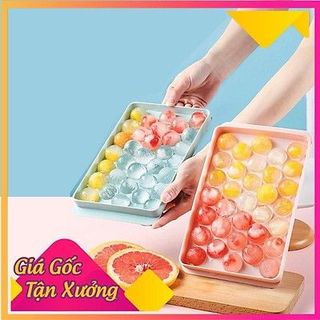 Khay Đá 33 Viên, Khuôn Thạch Bi Nhựa Tròn Làm Rau Câu Hoa Quả Trái Cây - Khay Đá Tròn 33 Viên/Có sỉ