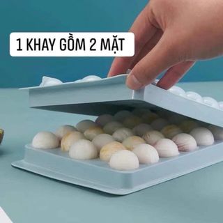 Khay Đá 33 Viên, Khuôn Thạch Bi Nhựa Tròn Làm Rau Câu Hoa Quả Trái Cây - Khay Đá Tròn 33 Viên/Có sỉ