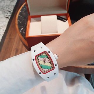 ĐỒNG HỒ TRUNG CẤP NỮ RI.CHA MILER KẸO TRẮNG