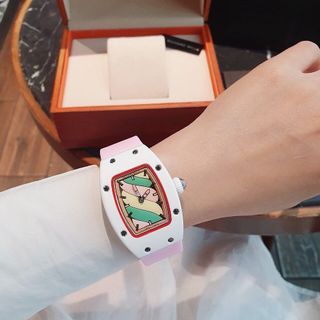 ĐỒNG HỒ TRUNG CẤP NỮ RI.CHA MILER KẸO HỒNG