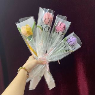 Hoa tuylip bằng kẽm nhung