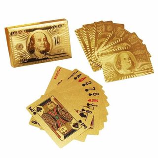 Bài mạ vàng, Bộ bài tây mạ vàng 24K cao cấp chống nước, không gãy (52 lá)