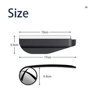 Gương Cầu Lồi Xóa Điểm Mù 2 Trong 1 Kèm Vè Che Mưa Gương Chiếu Hậu. Bộ 2 cái phù hợp xe 4 chỗ đến 7 chỗ bán tải