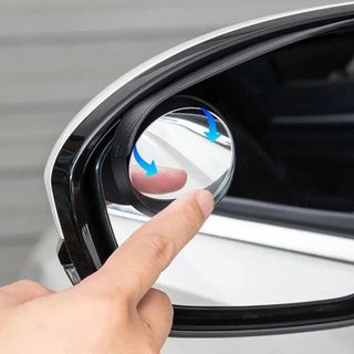 Gương Cầu Lồi Xóa Điểm Mù 2 Trong 1 Kèm Vè Che Mưa Gương Chiếu Hậu. Bộ 2 cái phù hợp xe 4 chỗ đến 7 chỗ bán tải
