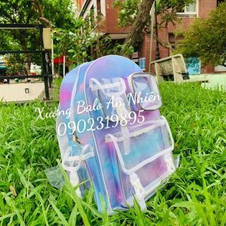 Balo Degrey Loang Xanh Tím Galaxy Thời Trang Đi Học, Đi Chơi Chống Nước, Hàng Chuẩn 1-1