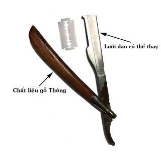 Dao Cạo Râu,Lông Mặt Thanh Sơn,Cán Gỗ,Cán Inox