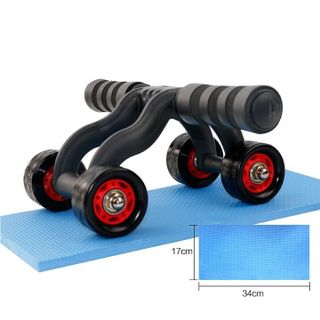 Con lăn dụng cụ máy lăng tập cơ bụng 4 bánh xe đa năng cỡ lớn cao cấp phù hợp tập thể thao tại nhà - SP037