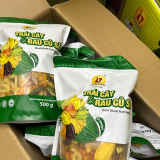 Rau củ sấy 500g (gói) - Mixed vegetables chips 500gr