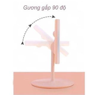 Gương Để Bàn Trang Điểm Có Đèn Led Cảm Ứng - 3 Chế Độ Ánh Sáng - Gương MakeUp