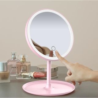 Gương Để Bàn Trang Điểm Có Đèn Led Cảm Ứng - 3 Chế Độ Ánh Sáng - Gương MakeUp