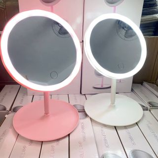 Gương Để Bàn Trang Điểm Có Đèn Led Cảm Ứng - 3 Chế Độ Ánh Sáng - Gương MakeUp