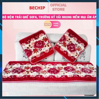 BỘ THẢM TRẢI GHẾ GỖ, SOFA SIÊU MỀM MỊN, 1 TẤM DÀI, 2 TẤM NGẮN CTB598 - BECHIP