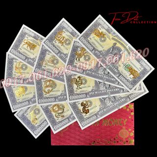 Tiền Kỉ Niệm Triệu Đô Mỹ - USD Mạ Vàng 12 Con Giáp, Có Bảo An Siêu Cấp -  Trưng Bày, Quà Tặng, Lì Xì Tết Độc Lạ giá sỉ