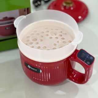Nồi điện đa năng Arber ND01 1.2lit mầu đỏ bảo hành 12 tháng