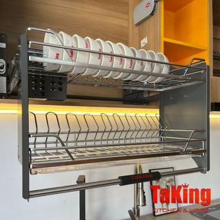 Kệ bát đĩa nâng hạ OVAL cao cấp TaKing