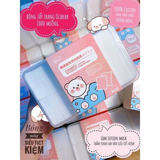 Hộp Bông Tẩy Trang Olibear 1000 Miếng – Nhật Bản