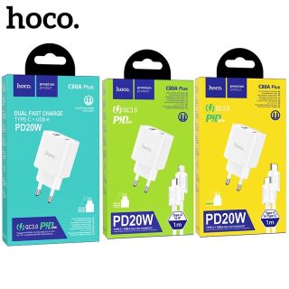 Bộ sạc nhanh Hoco C80A Plus 2 cổng qc3.0 và pd20w giá sỉ
