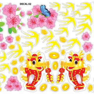 Decal trang trí Tết