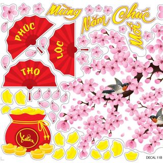Decal trang trí Tết