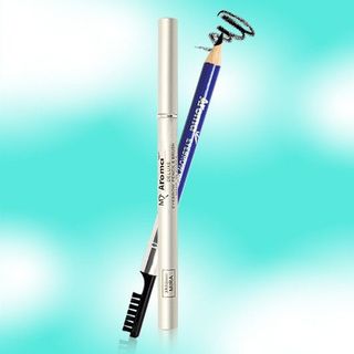 Chì Vẽ Mày Aroma Black Brown Eyebrow Pencil 2 đầu