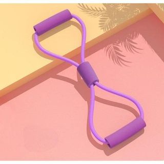 SP102 - Dây kéo đàn hồi kháng lực tập yoga tập tay, chân vòng số 8 đa năng chất liệu cao su siêu bền tay nắm đệm mút siêu âm ái