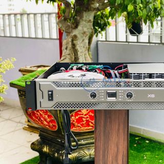 Cục Đẩy Công Suất X6 Đánh Được Cặp Loa Full Bass 30, Công Suất 600W/Kênh Sử Dụng Hát Karaoke, Nghe Nhạc