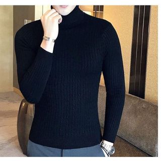 Áo Len Nam cổ lọ vặn thừng