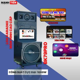 Siêu Phẩm Loa Màn Hình 22'' MTMAX BK79PRO - Loa Karaoke Mới Nhất 2024, Loa 3 Đường Tiếng Công Suất Lớn 1000W, Bass Siêu Trầm 45CM, Đi Kèm 2 Micro Không Dây, Bảo Hành 12 Tháng