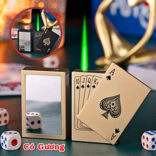 BẬT LỬA KHÈ HÌNH LÁ BÀI CÓ GƯƠNG SOI - (XÀI GAS)